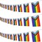 Progress Rainbow Pride Flags Banner String,Small Mini Rainbow Gay LGBT Pennant Flag For Rainbow Party Festival Decorations(50 Feet 38 Flags)